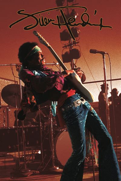 Jimi Hendrix Sepia Poster 24 X 36
